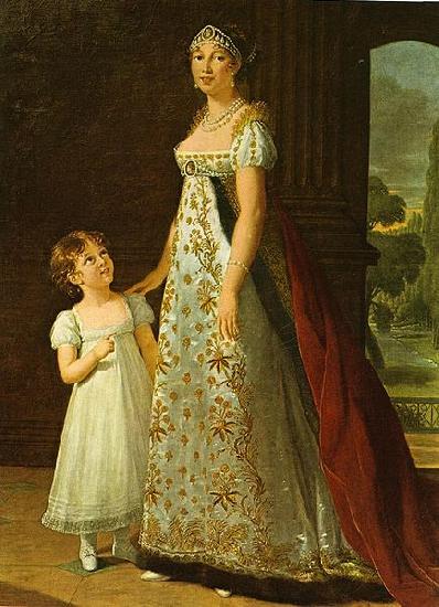 eisabeth Vige-Lebrun Portrait of Caroline Murat with her daughter